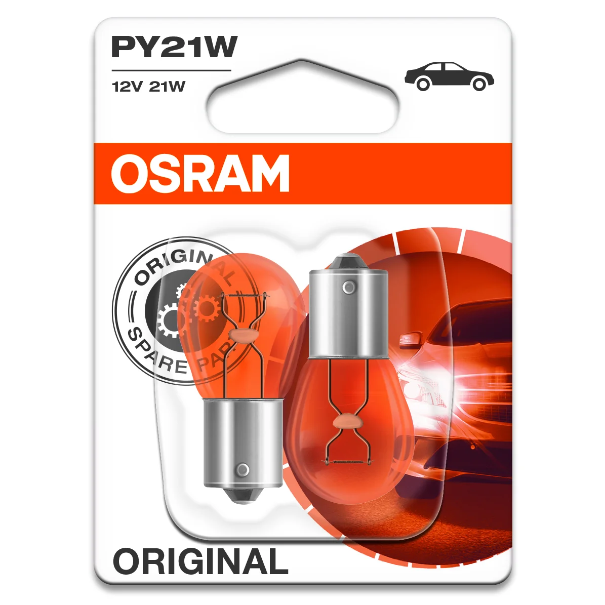 PY21W 12V Lamppu Keltainen Osram 2pac