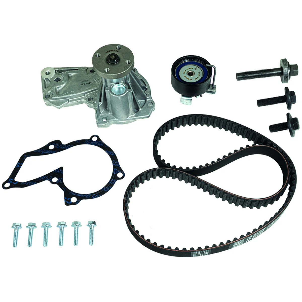 Jäähdytysjärjestelmän jakohihnapaketti, johon sisältyy vesipumppu SKF