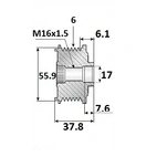 Vapautushihna 17x57x35,75, 6 vaihdetta