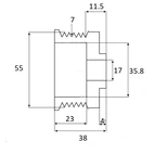 Hihnapyörä 7 uraista 17x57