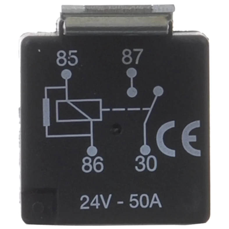 Minirele 4 piikkiä, 24V-50A, Resi