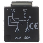 Minirele 4 piikkiä, 24V-50A, Resi