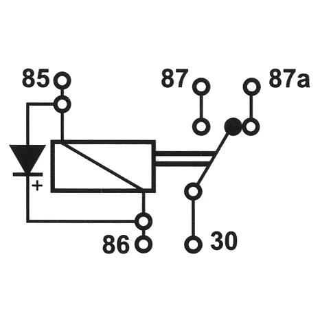 Minirele 24V-10/20A, 5s, diodi