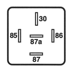 Minirele 24V-10/20A, 5s, diodi