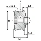 Irrotussivuluu 17x59x38, 7-vaihteinen