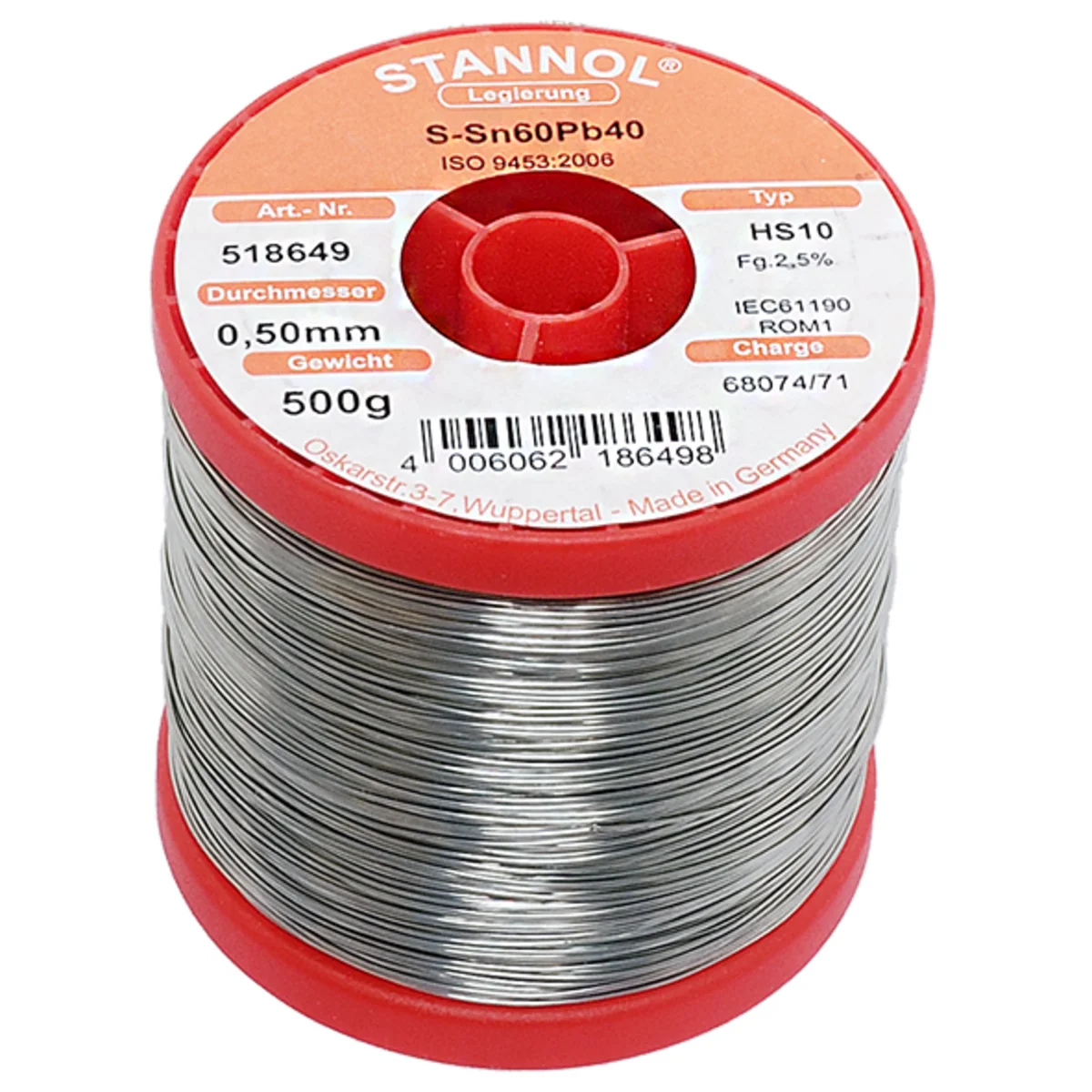 Lusikkifossi 0.5mm , 500gr, 60/40