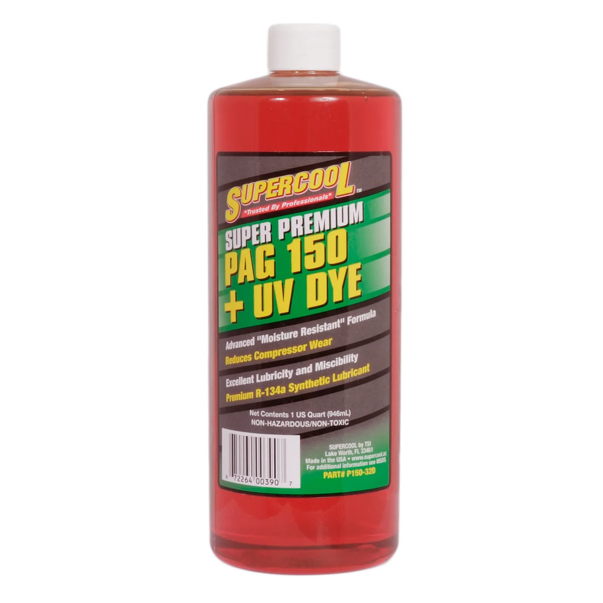 PAG 150,Ilmanvaihtoöljy 1,0L + UV-väri